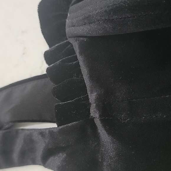 House of CB crop velvet bonned ruffle top corset bustier size small - Picture 14 of 15